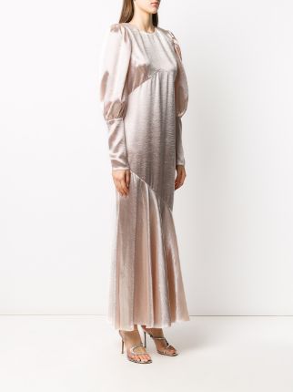 bias cut draped gown展示图