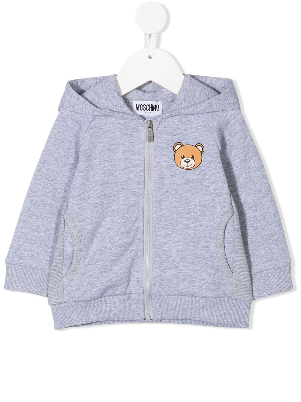 

Moschino Kids Teddy zipped hoodie - Gris