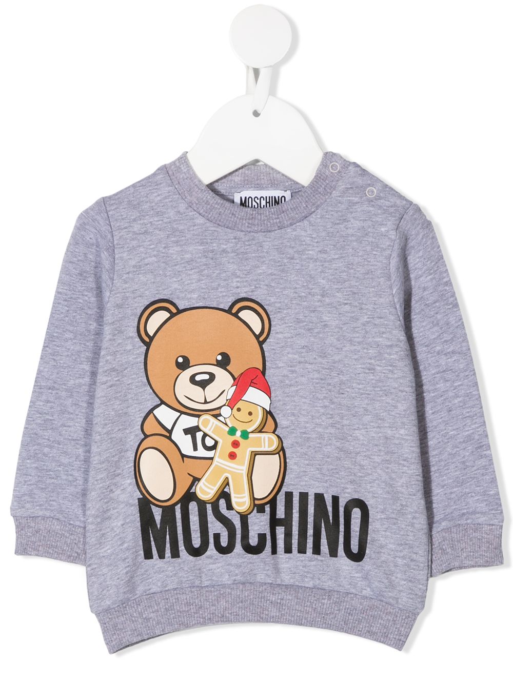 фото Moschino kids толстовка с принтом teddy bear