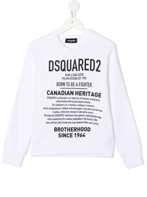 DSQUARED2 KIDS logo-print crew-neck sweatshirt