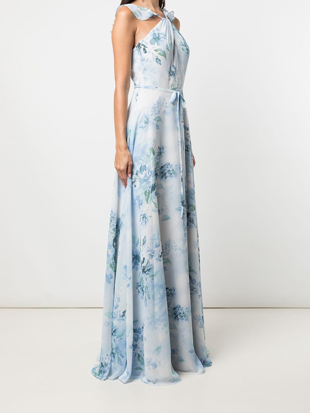 Marchesa Notte Bridesmaids floral-print cut-out Gown - Farfetch
