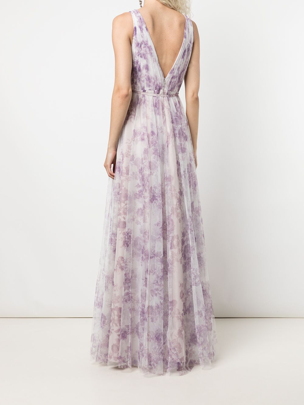 Marchesa Notte Bridesmaids floral-print floor-length Gown - Farfetch