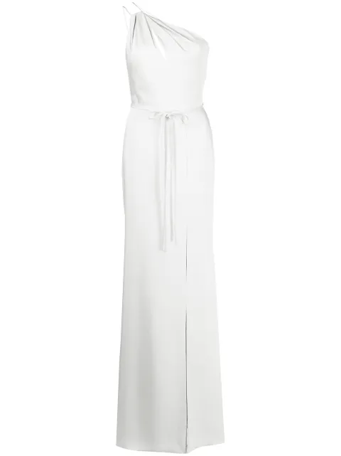 Marchesa Notte Bridesmaids asymmetric one-shoulder gown