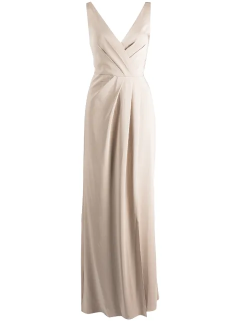 Marchesa Notte Bridesmaids cowl-effect floor-length gown