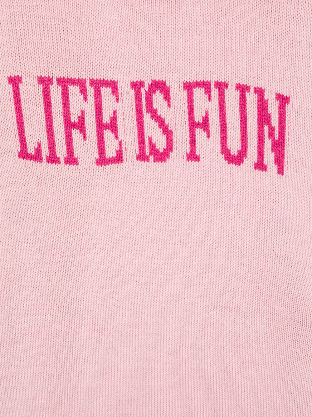 фото Alberta ferretti kids джемпер life is fun вязки интарсия