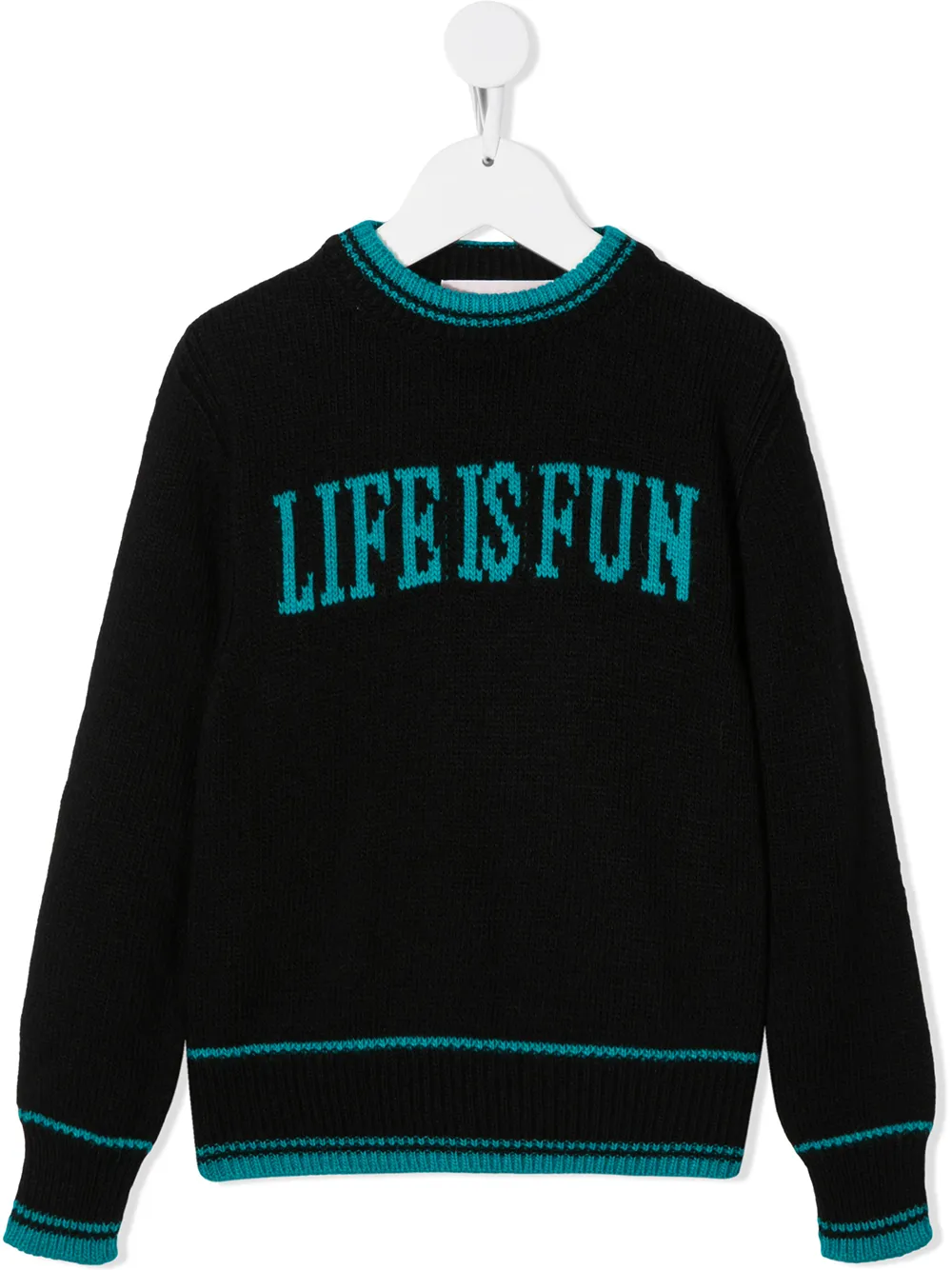 Image 1 of Alberta Ferretti Kids slogan knit jumper
