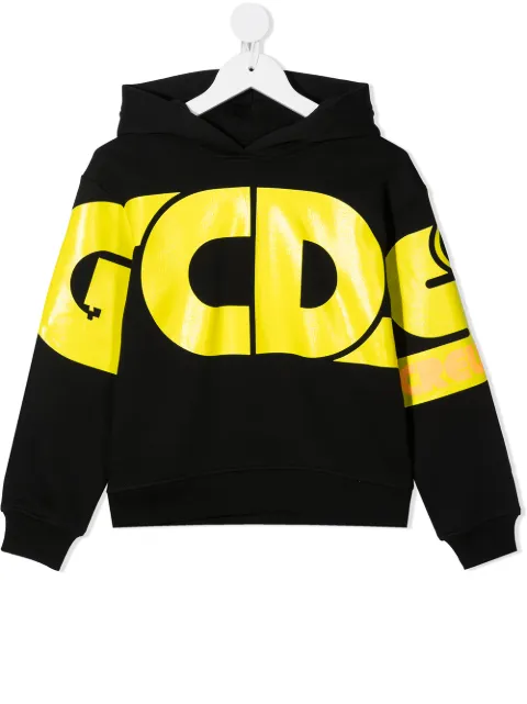 Gcds Kids logo print hoodie