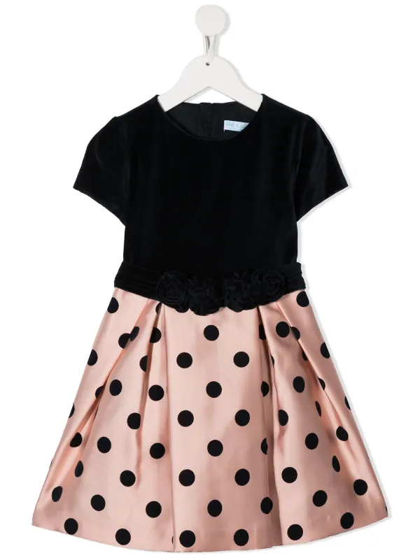 polka dot pleated dress