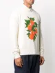 Casablanca   orange intarsia knit jumper