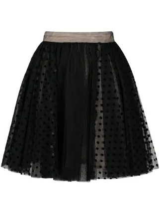 Brognano black tulle skater skirt for 