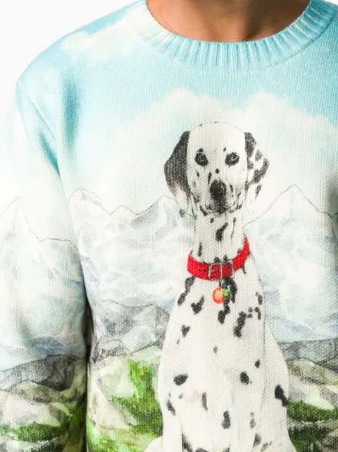 Shop Casablanca Dalmatian print jumper 