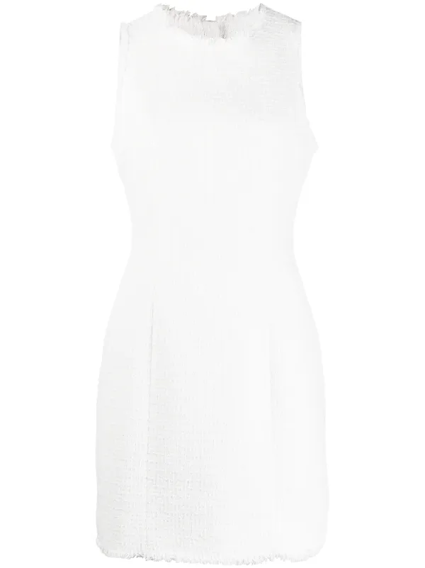 sleeveless tweed dress
