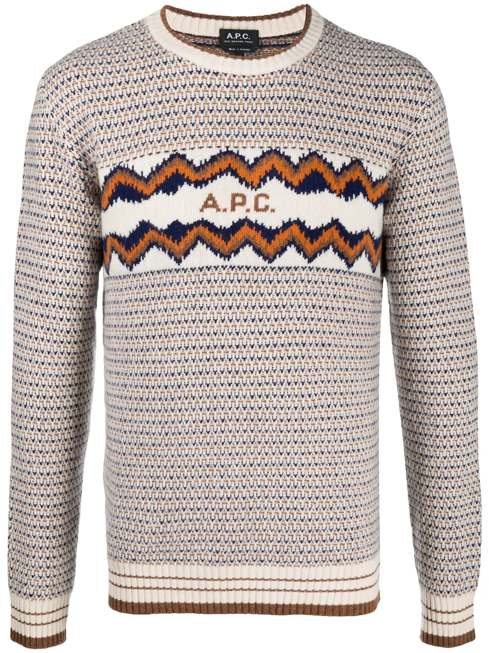 

A.P.C. suéter con logo en intarsia - Neutro