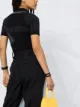 Off-White stripe-detail zip-front T-shirt