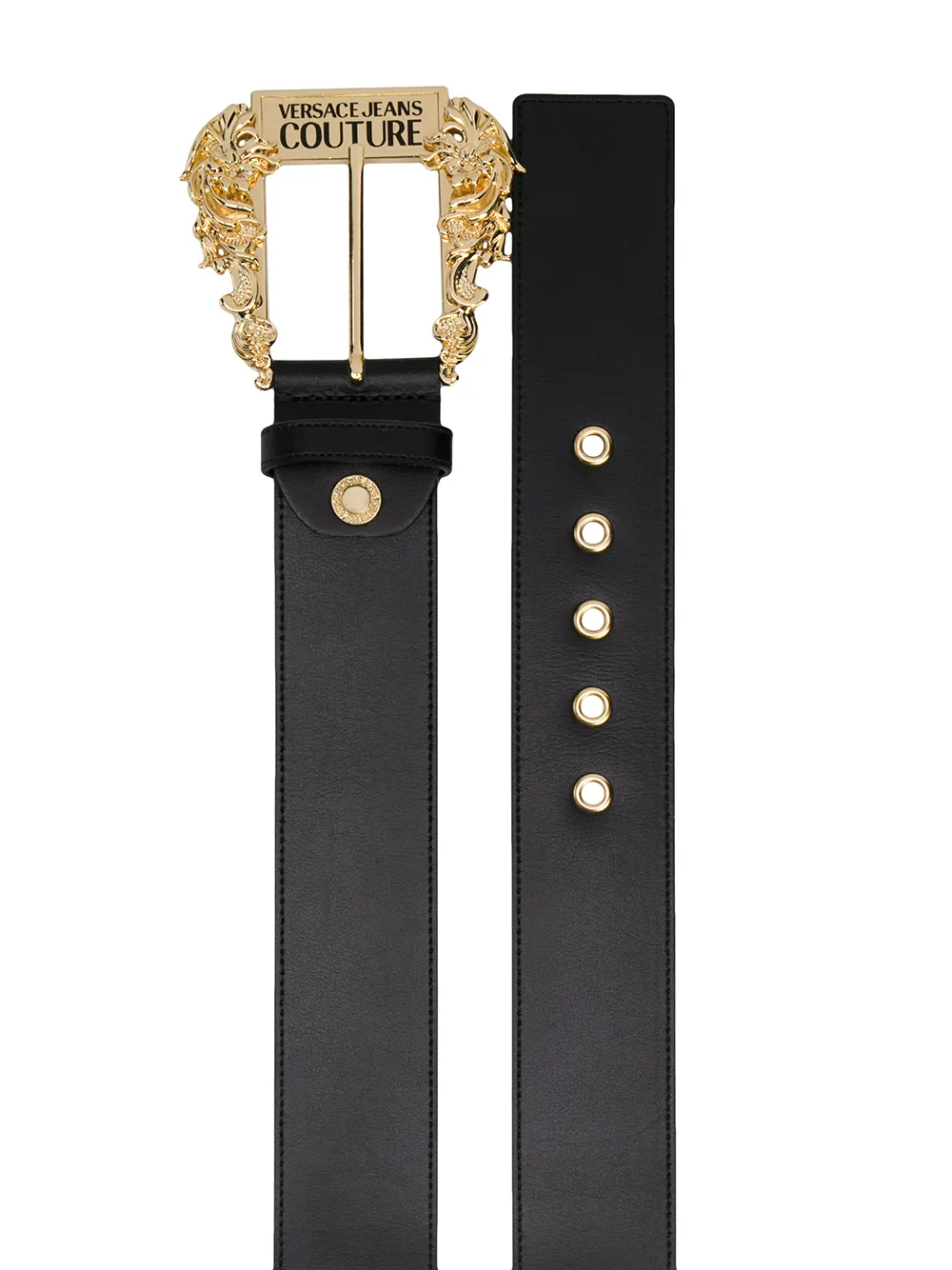 Versace Jeans Couture Riem met gegraveerde gesp Zwart