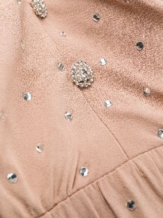 rhinestone-embellished belted dress展示图