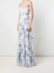 Marchesa Notte Bridesmaids floral-print floor-length gown