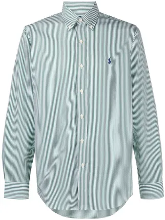 ralph lauren green striped shirt