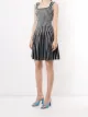 Lela Rose fitted stripe knit dress
