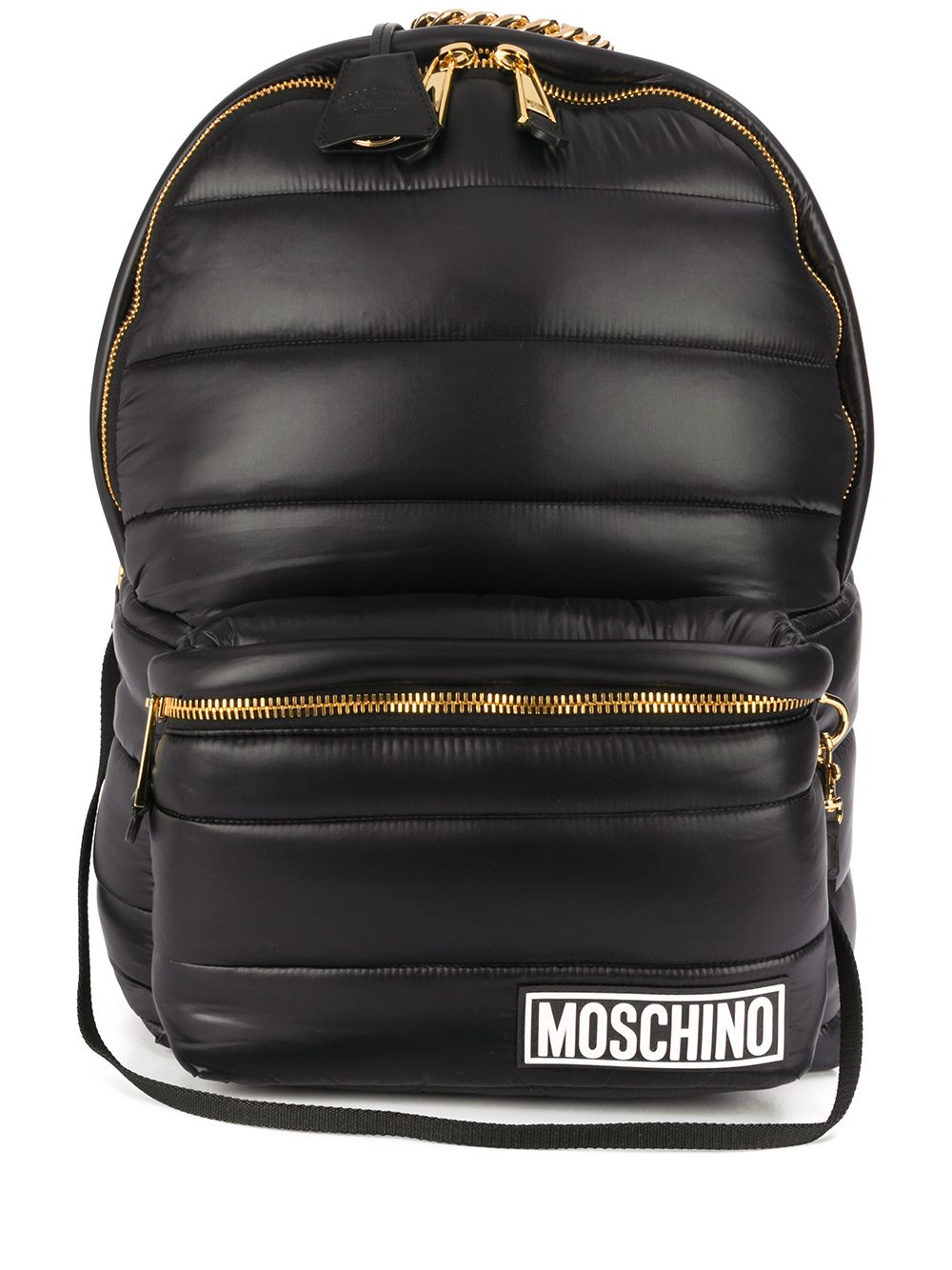 фото Moschino стеганый рюкзак с капюшоном