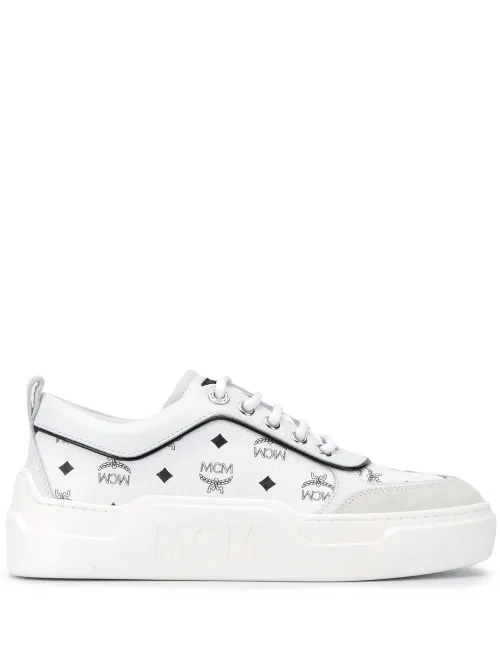 MCM baskets à logo - Blanc - MCM - Modalova
