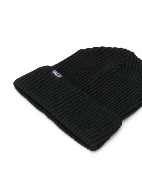 Patagonia Fisherman S Rolled Ribbed Beanie In Black