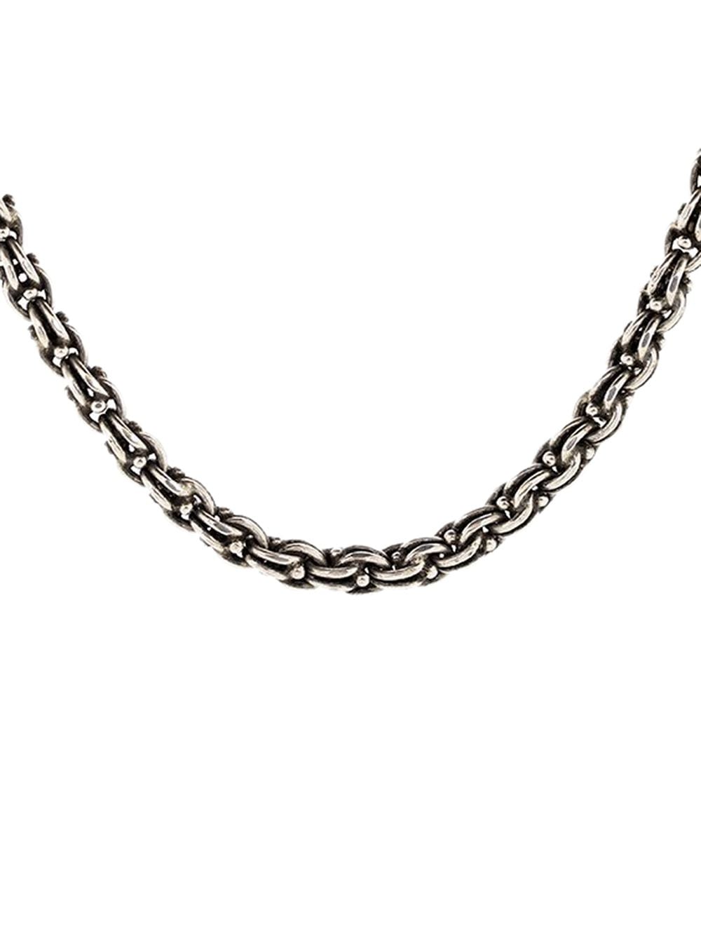 john varvatos cable link chain necklace - silver