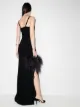 Mônot slit detail fitted maxi dress