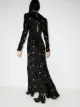 Paco Rabanne floral-print long-sleeve long dress