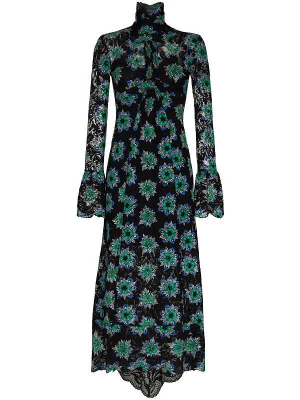 long sleeve maxi dress floral print