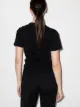Paco Rabanne gathered-detail logo-print T-shirt