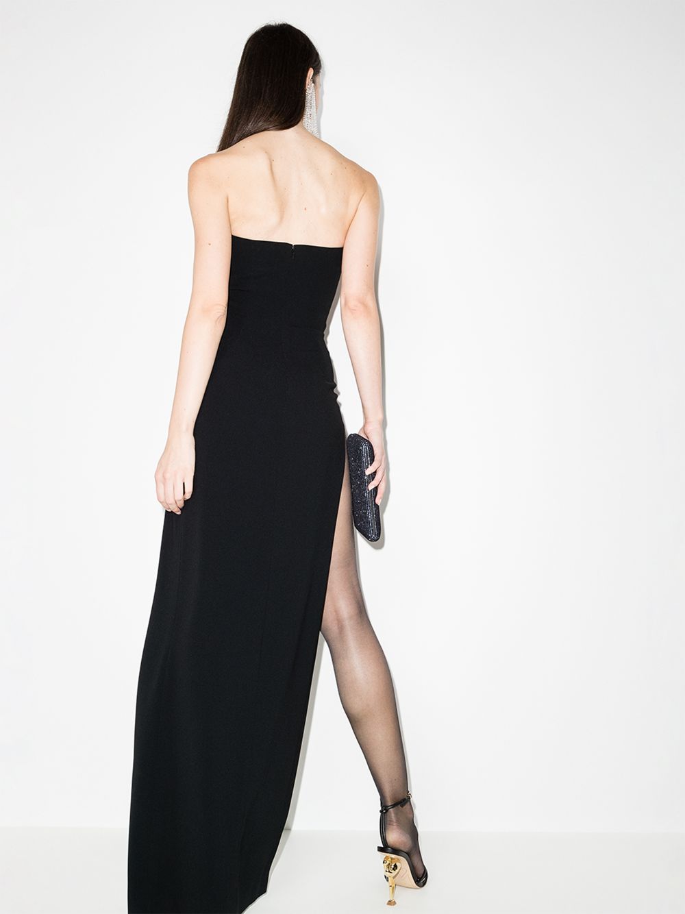 MONOT THIGH SLIT TUBE GOWN