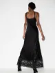 Paco Rabanne lace-panelled long dress