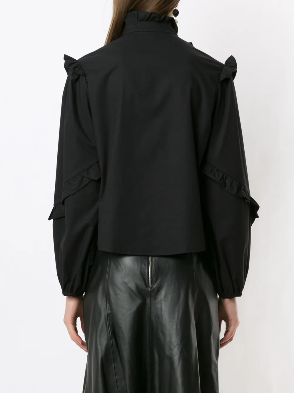 Olympiah Qora Ruffled Shirt In Black