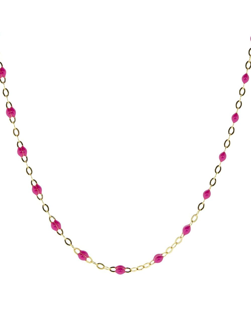 Shop Gigi Clozeau 18kt Yellow Gold Classic Gigi Pink Beaded Necklace