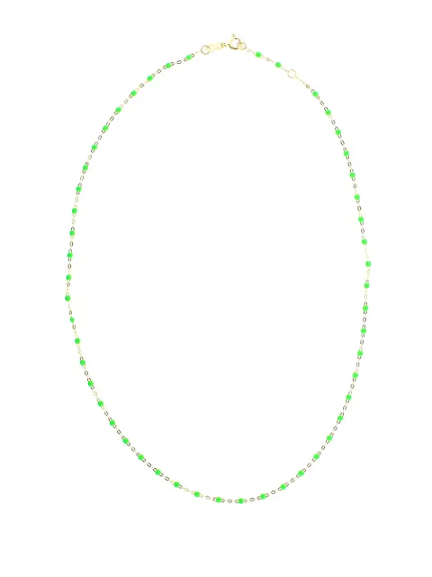 Gigi Clozeau 18kt yellow gold Classic Gigi neon green beaded necklace