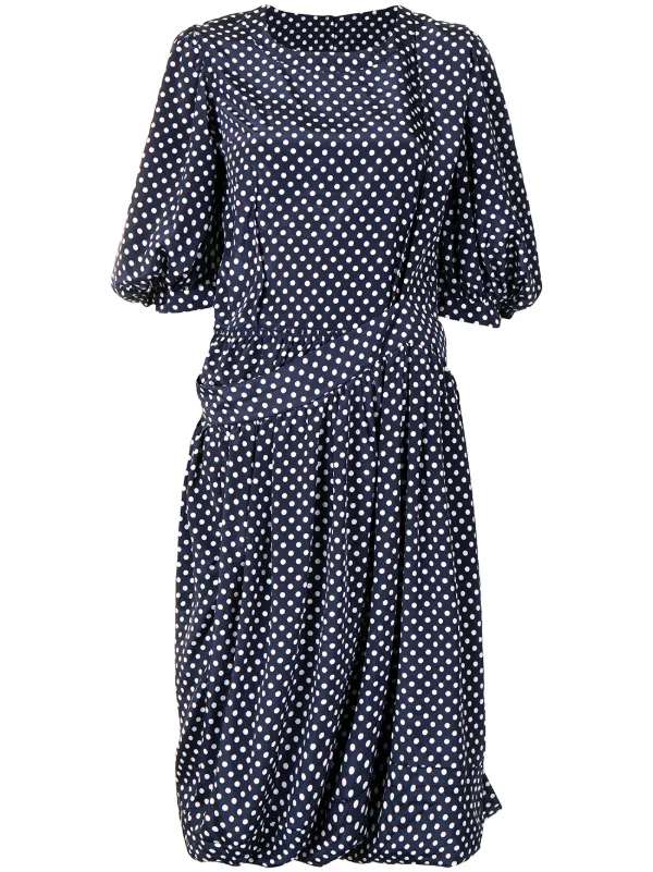 tesco black and white polka dot dress