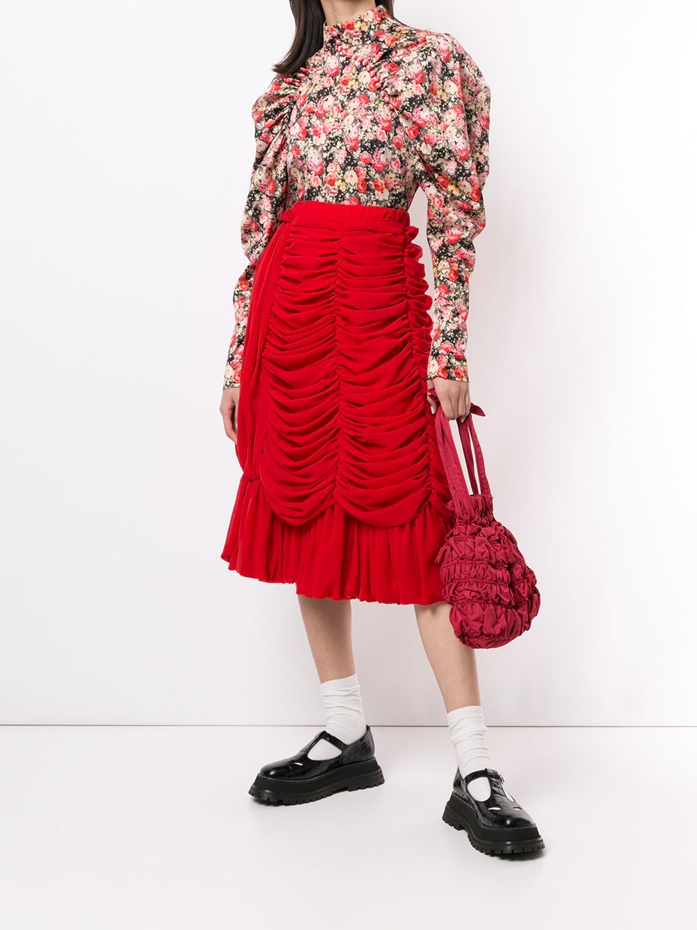 Image 2 of Comme Des Garçons draped design skirt