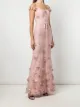 Marchesa Notte Bridesmaids floral-embroidered maxi gown