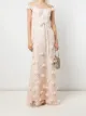 Image 2 of Marchesa Notte Bridesmaids floral-embroidered floor-length gown