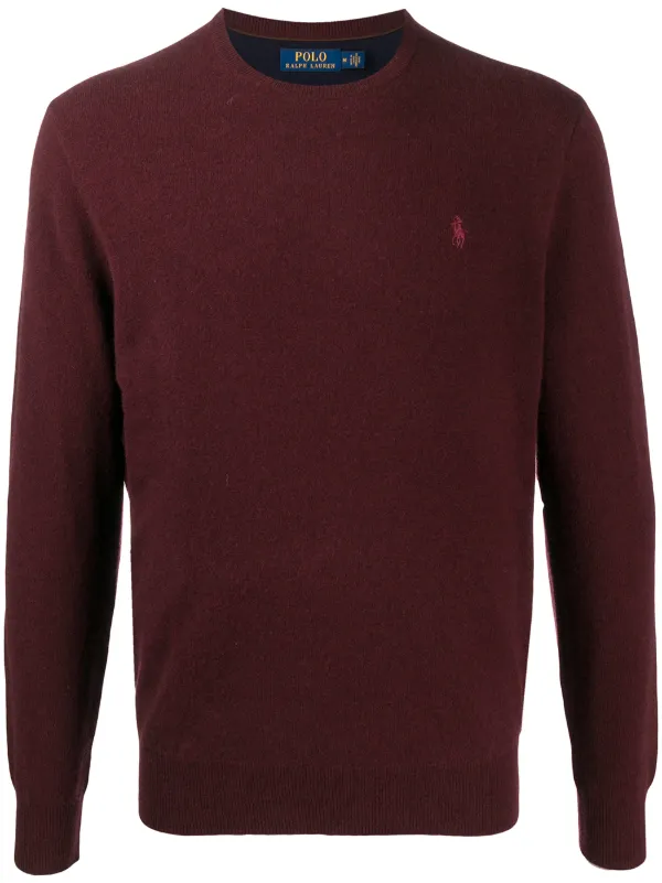 ralph lauren burgundy jumper