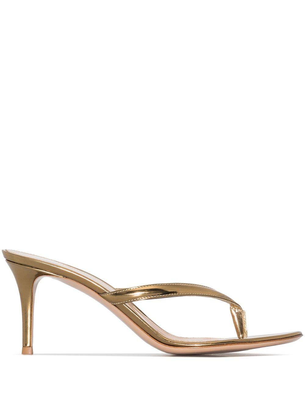 Gianvito Rossi Calypso 70mm Thong Mules In Gold
