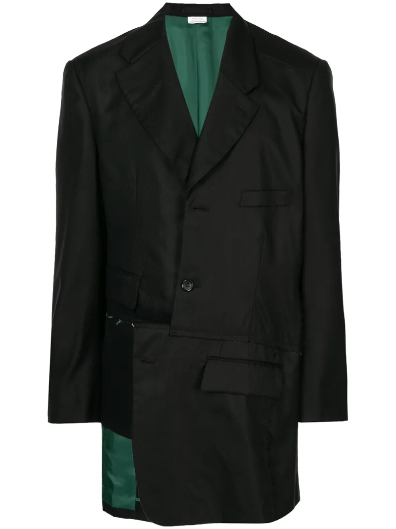 Click to view more detailed imagery on our partner's website Comme Des Garçons Homme Deux Asymmetric Tailored Blazer In Black