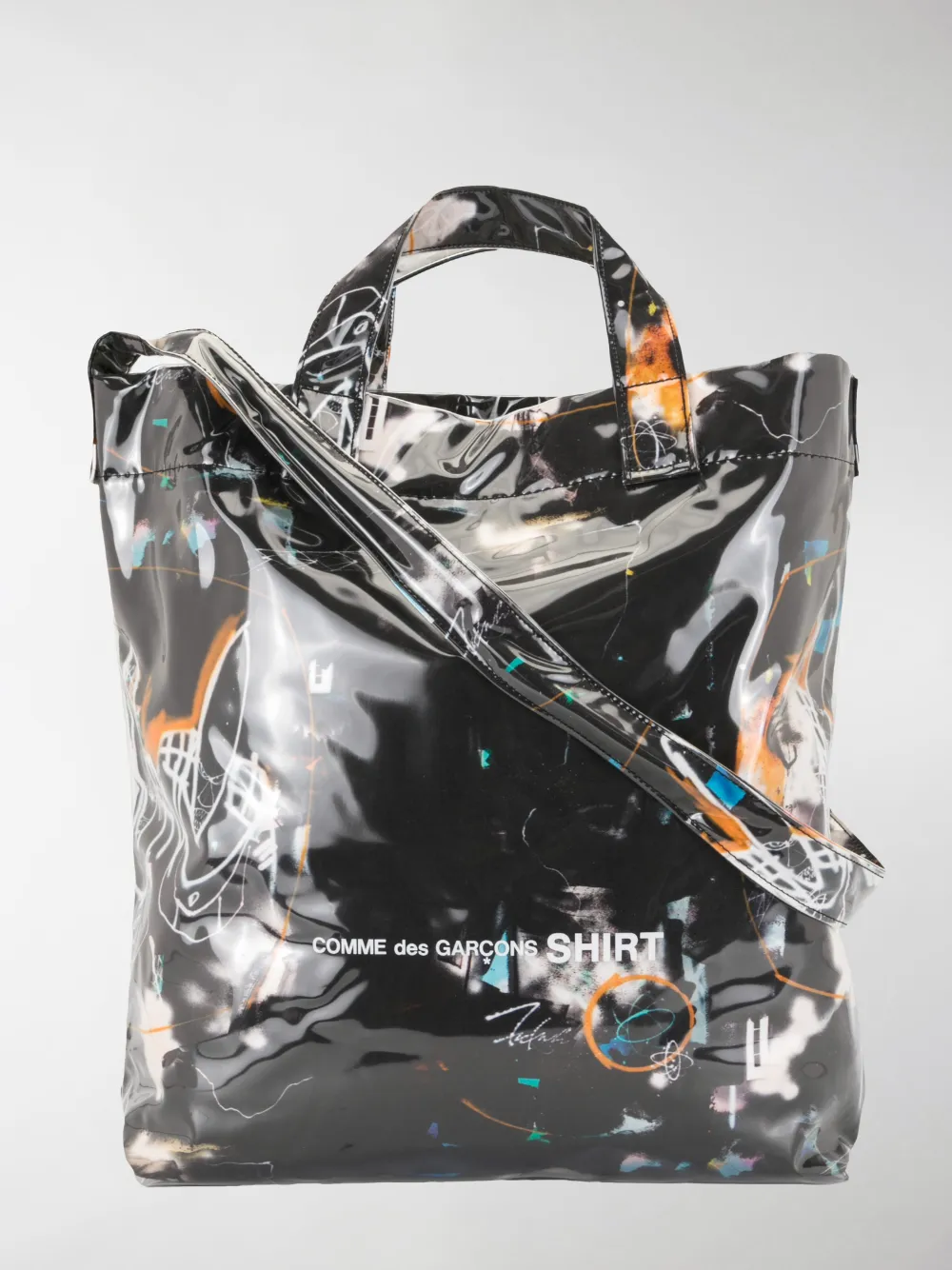 Image of Comme Des Garçons Shirt x Futura graffiti print tote
