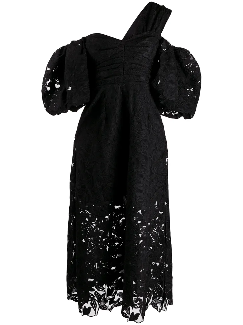 Self-portrait Off-the-shoulder Dress In Black