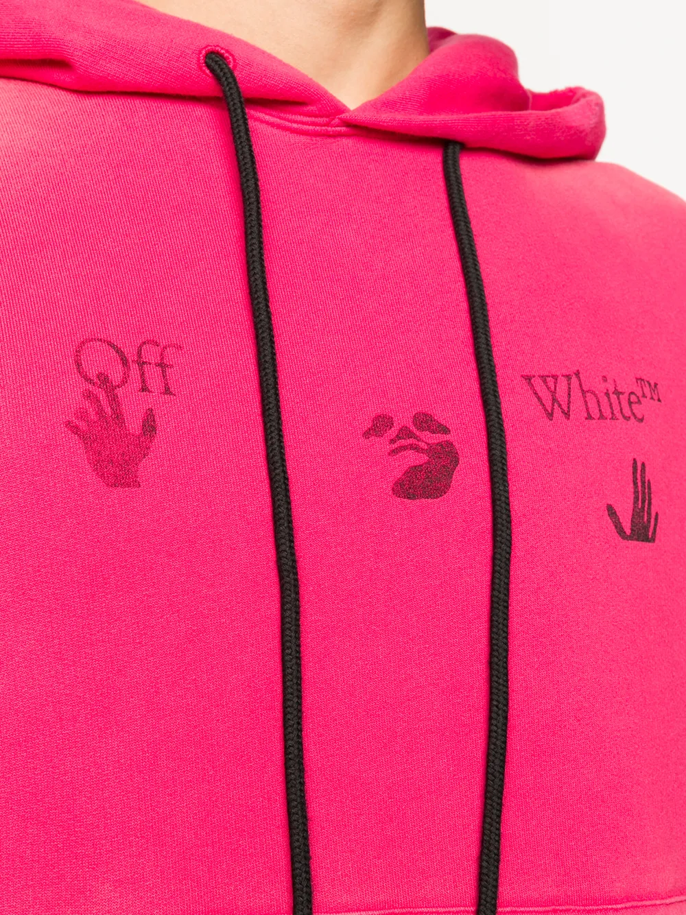 off white faded hoodie