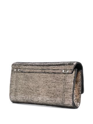 Portefeuille metallized clutch bag展示图