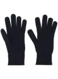 Moncler ribbed-knit wool gloves - Blue