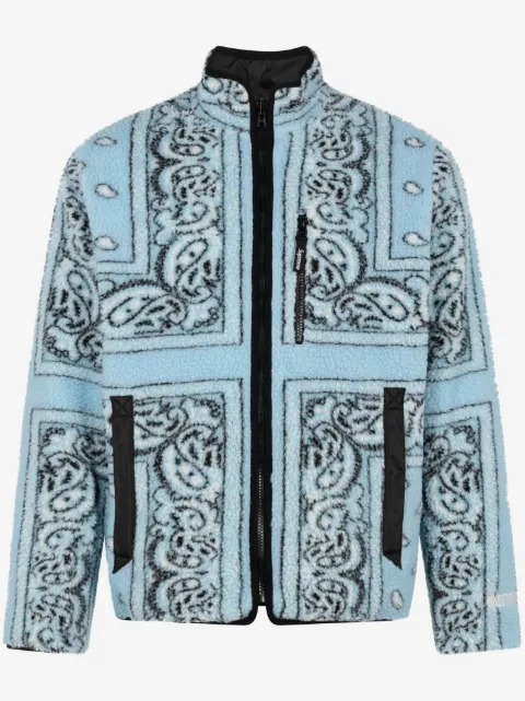 Supreme bandana-print reversible fleece jacket