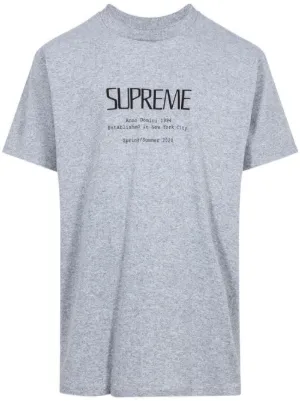 Grey supreme t shirt top